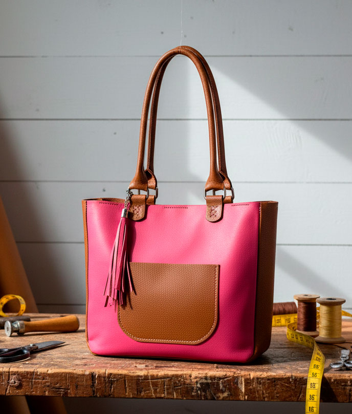 Tote bag de cuero artesanal hecha a mano — Tanten Moda