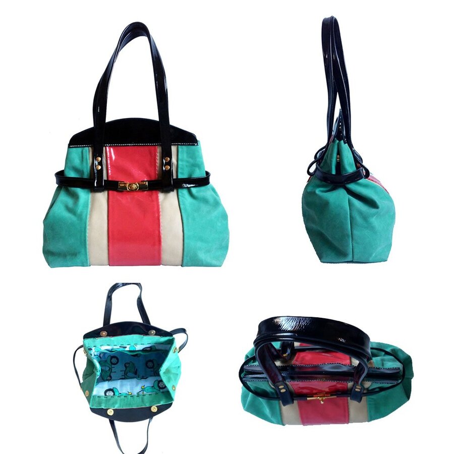 Cartera con falso fuelle de cuero artesanal — proyecto del curso Tanten Moda
